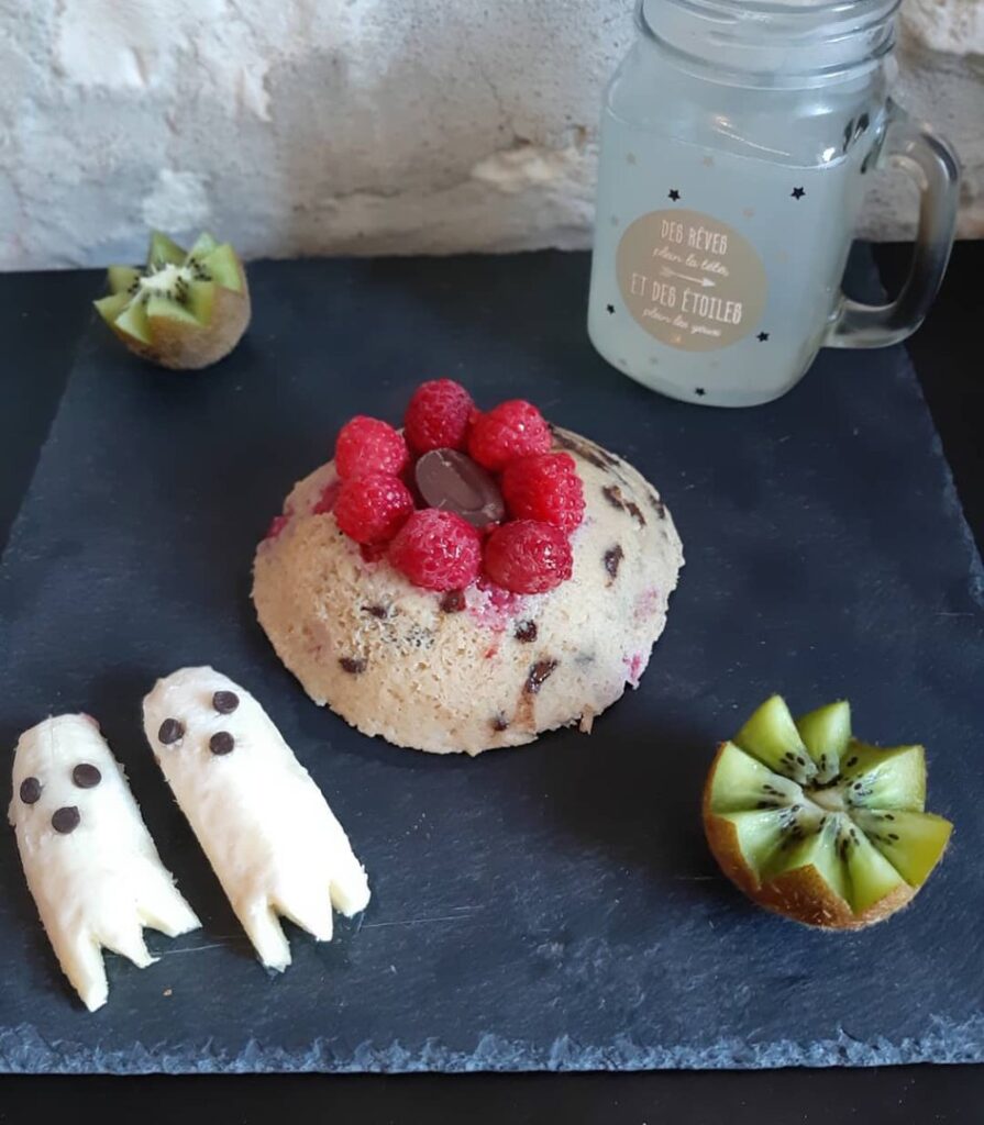 Bowl cake au chocolat noir et aux franboises
