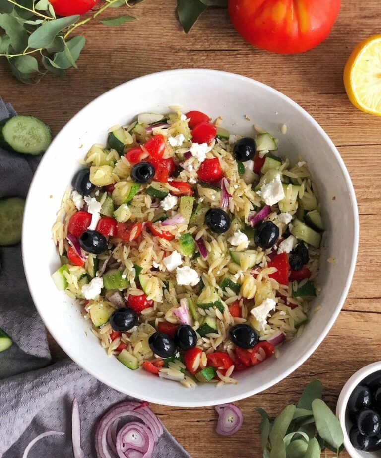 Salade d’orzo à la grecque Salade d’orzo à la grecque
