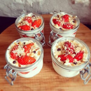Crème mascarpone aux fraises