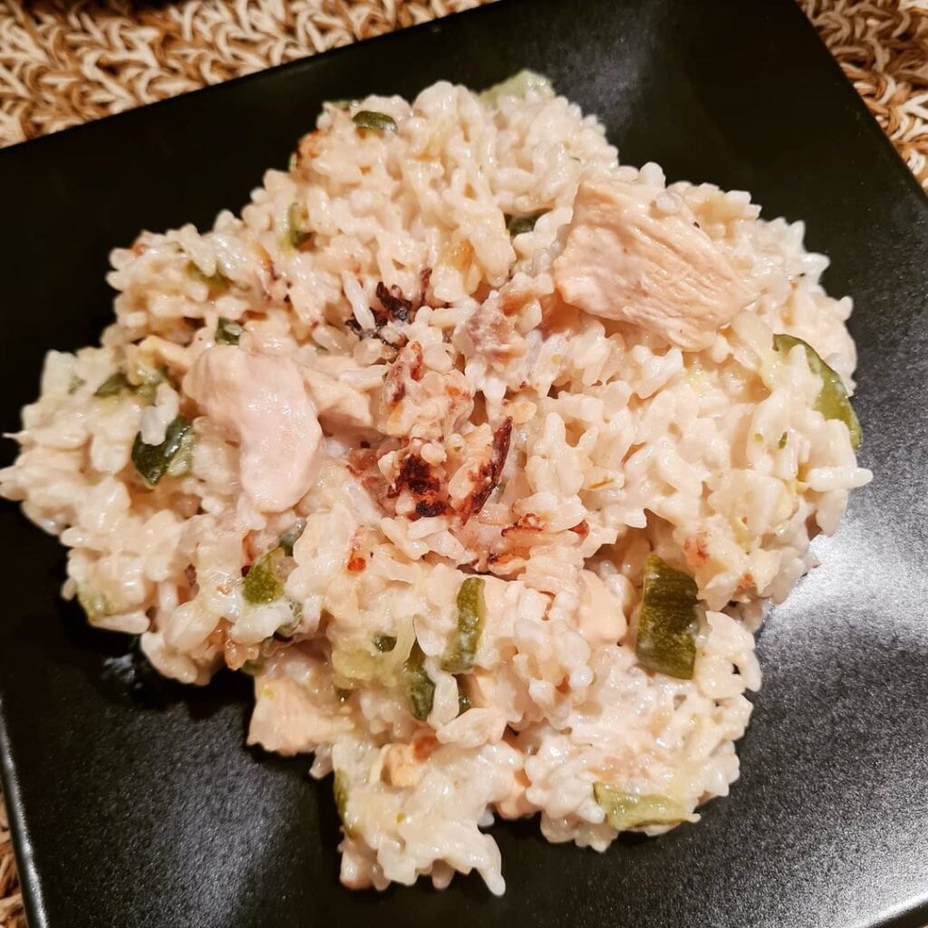Risotto aux courgettes & poulet