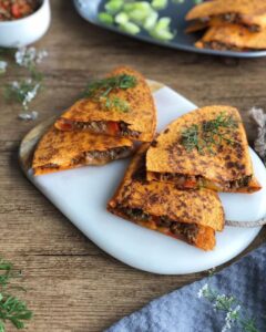 Quesadillas aux fromage et viande