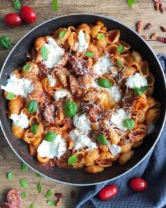 Gnocchi Arrabiata mozzarella et chorizo
