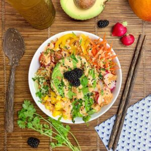 Buddha bowl saumon et crudités