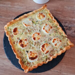 Quiche courgettes/thon & chèvre