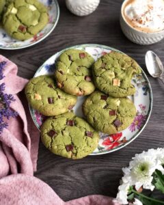 Cookies au matcha et 3 chocolats