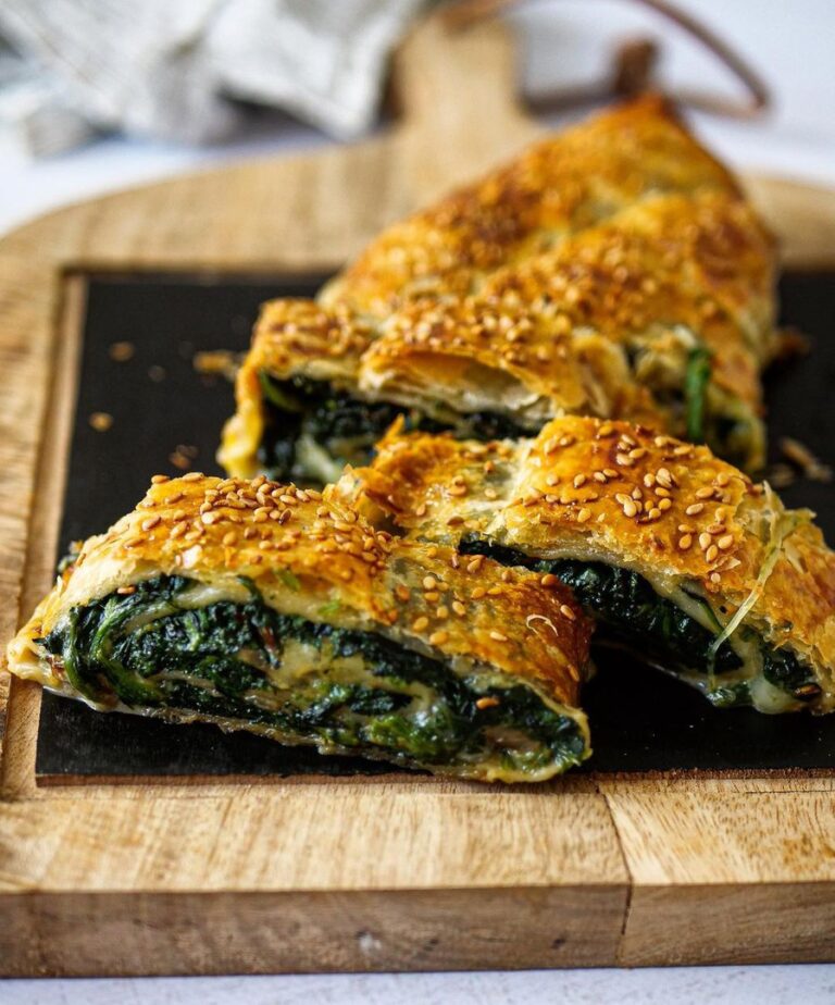 Tarte roulée aux épinards
