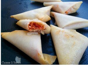 Samoussas poivrons et feta