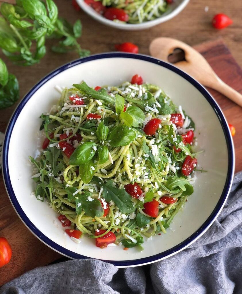 Pâtes au pesto de roquette