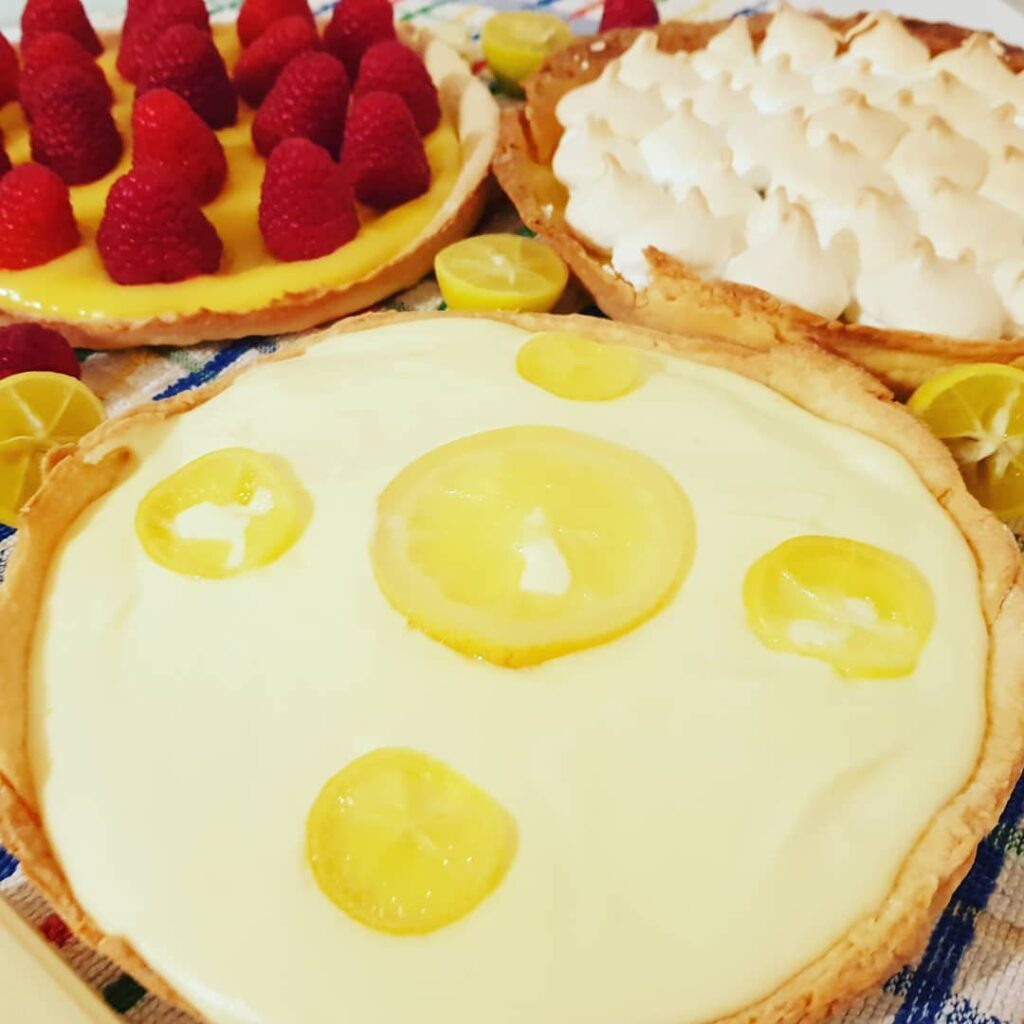 Tarte au citron et mousse au chocolat blanc