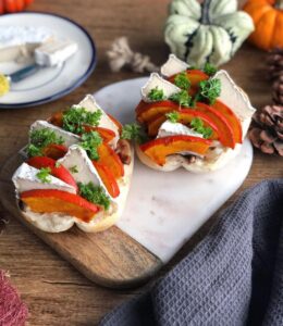 Tartines de potimarron et camembert