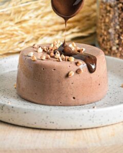 Flan crémeux au chocolat noisettes