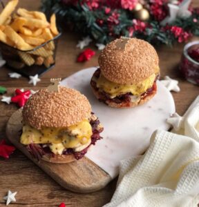 Burgers de magret de Canard et compotée de cranberries