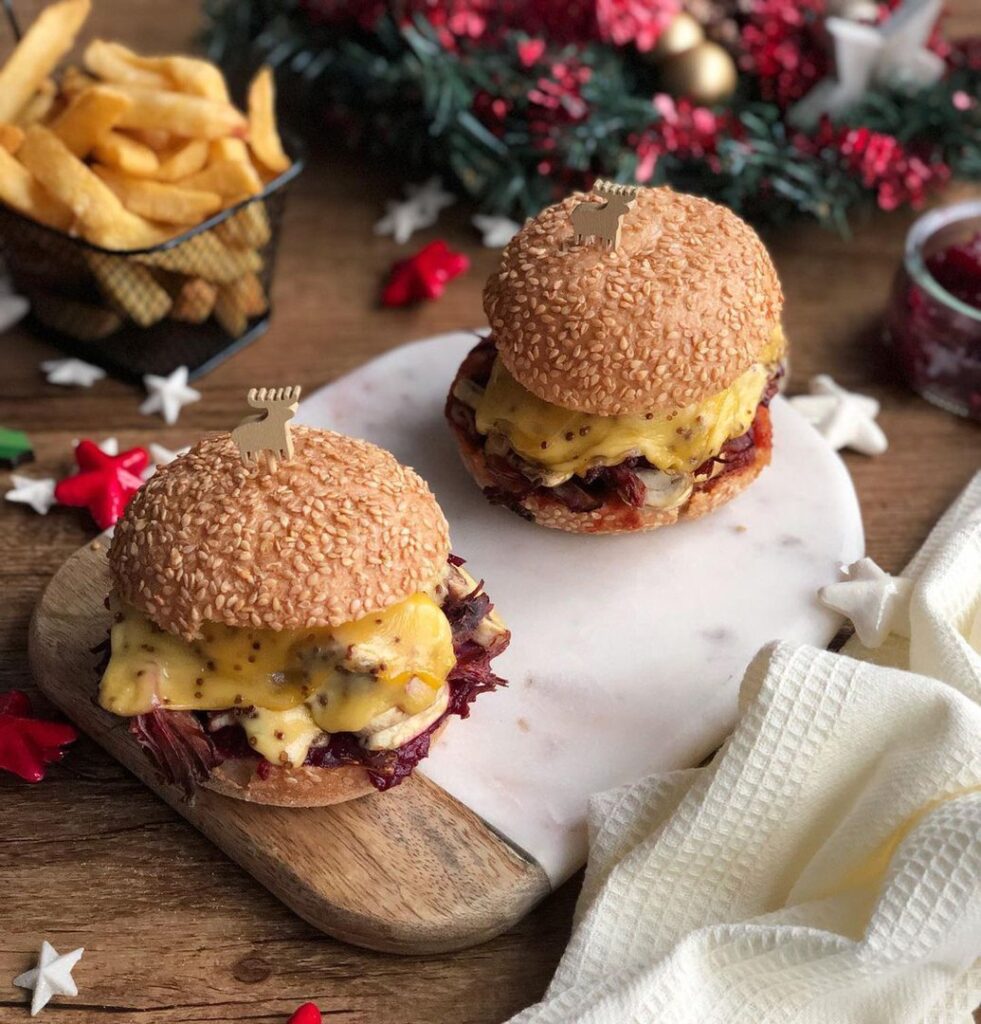 Burgers de magret de Canard et compotée de cranberries