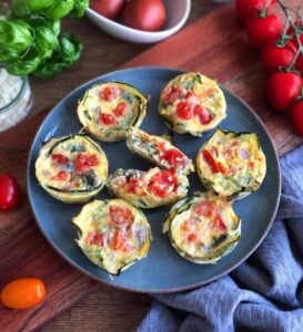 Quiche en croûte de courgettes