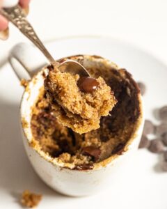 Vegan Tahini coco mug cake