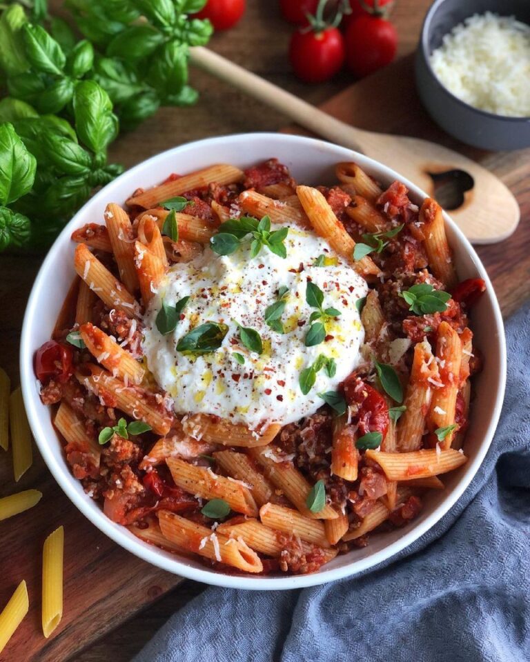 Pâtes à la bolognaise au chorizo