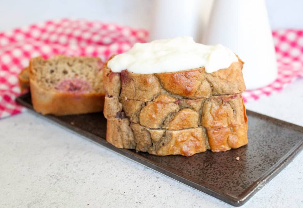Banana bread aux framboises