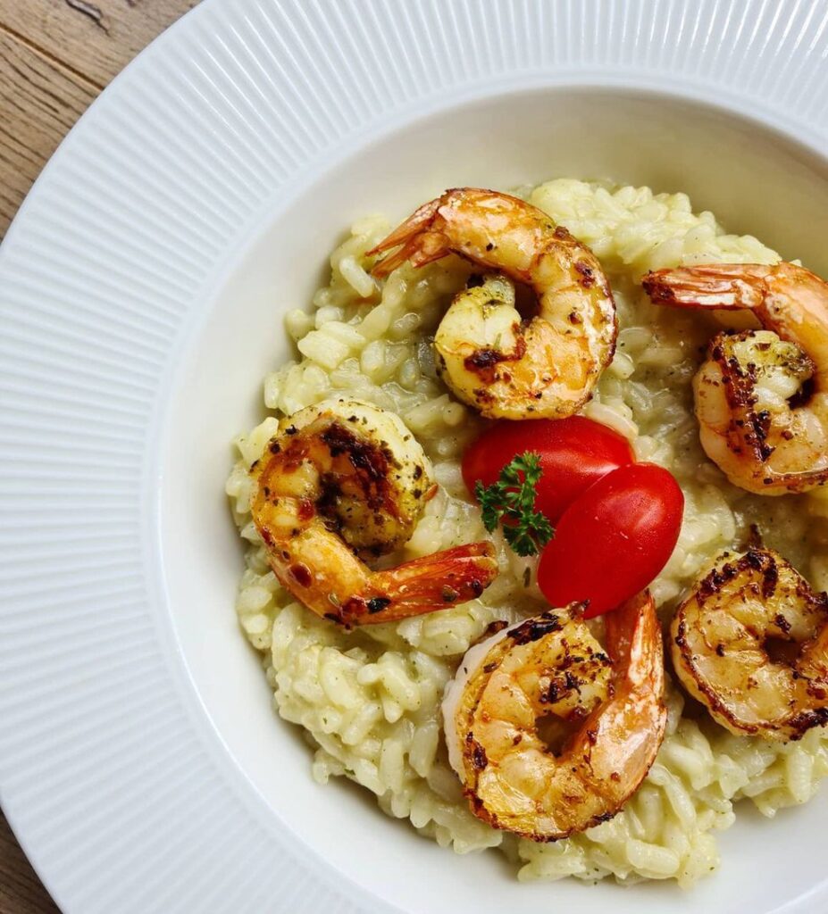 Risotto aux crevettes épicées