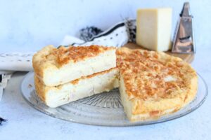 Gâteau magique gratiné au jambon