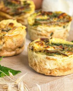 Mini quiche légères chèvre épinards