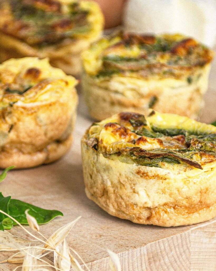 Mini quiche légères chèvre épinards