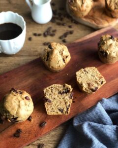 Muffins au café et pépites de chocolat