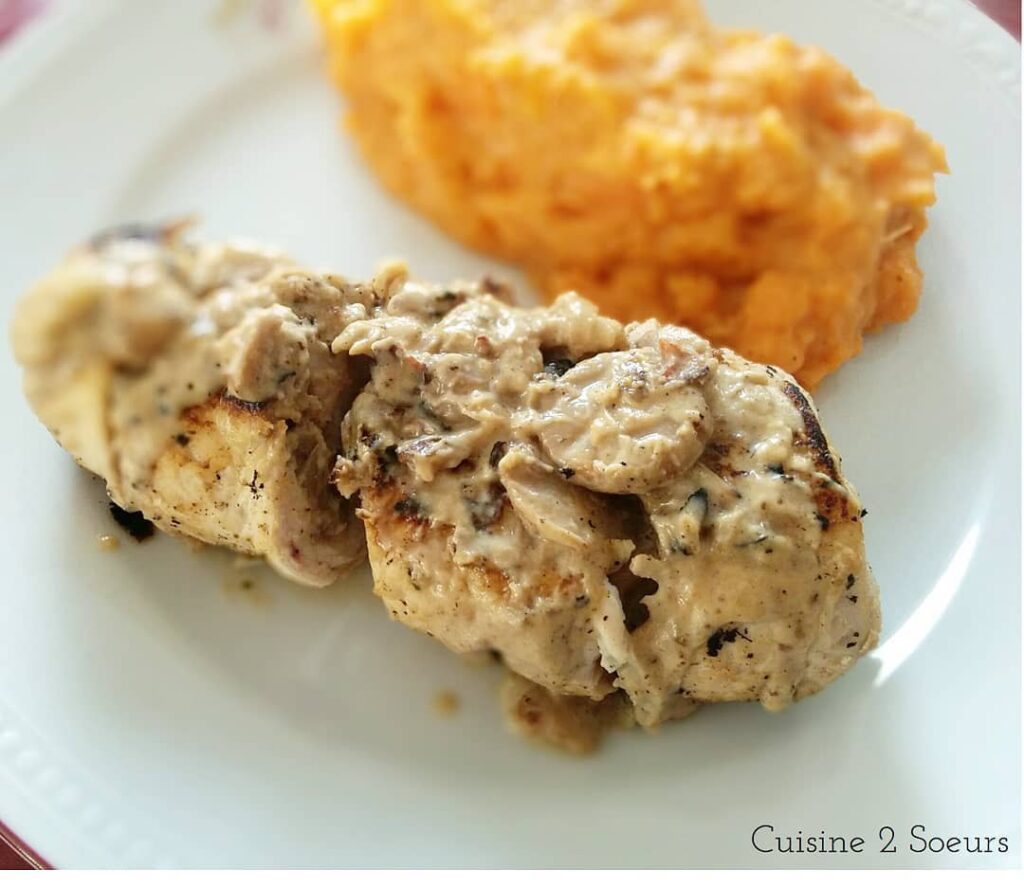 Ballotine de poulet aux champignons et chataîgnes