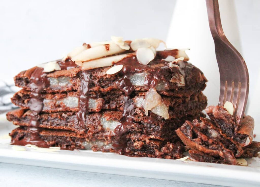 Pancakes poire & chocolat