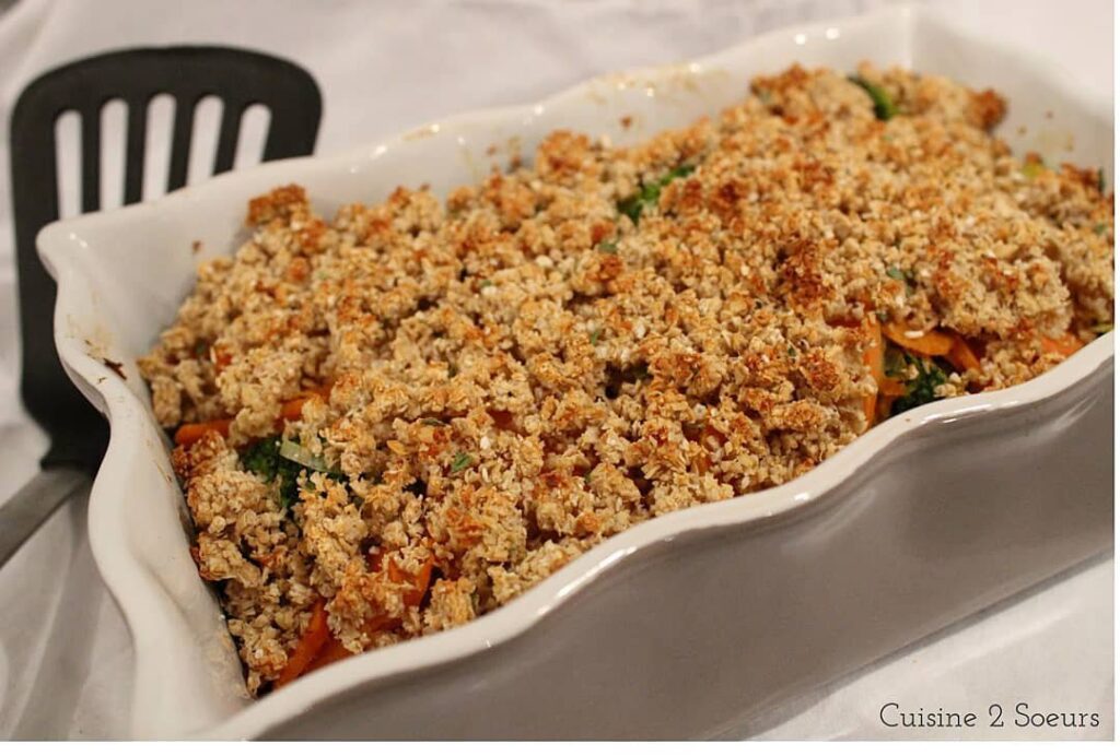 Crumble de légumes et patate douce
