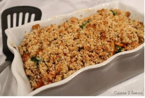 Crumble de légumes et patate douce
