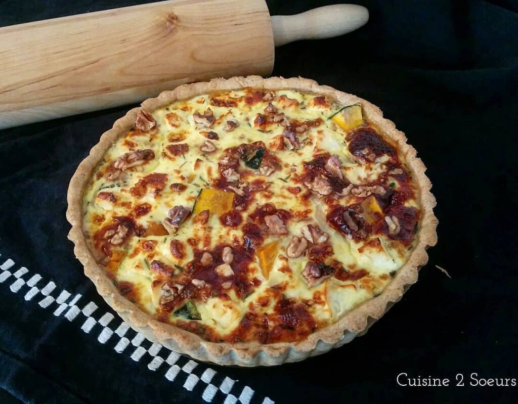 Tarte kaposha, feta et noix