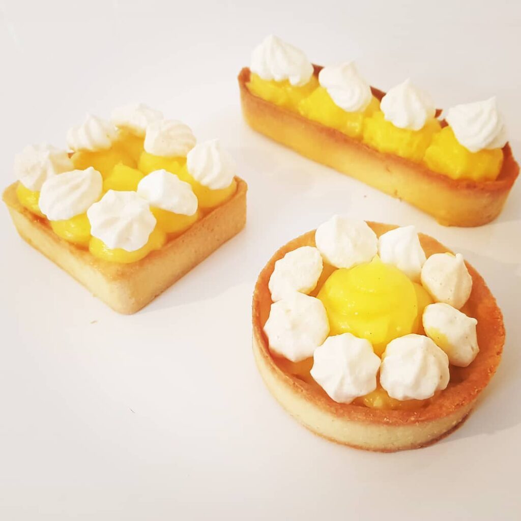 Tartelettes au citron géométriques
