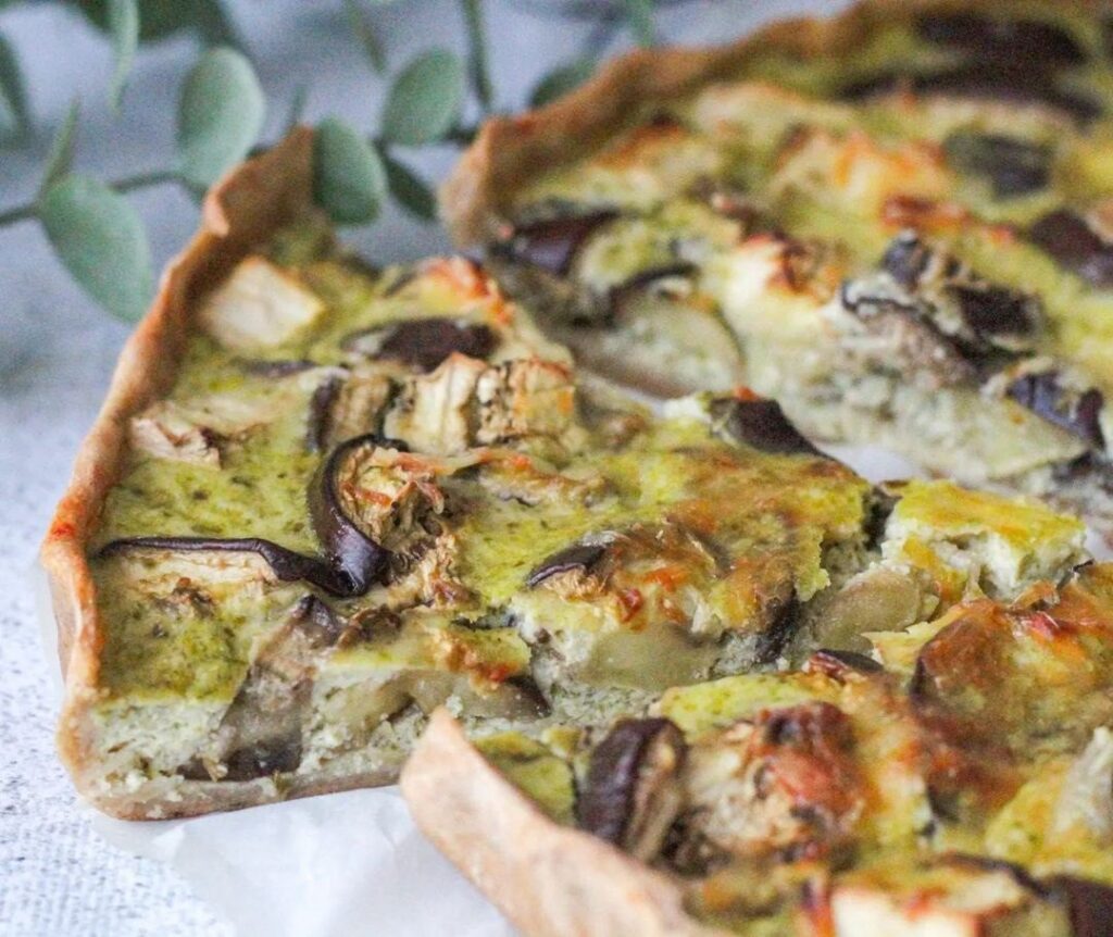 Tarte aubergine & pesto
