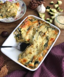Lasagne aux épinards et à la courgette