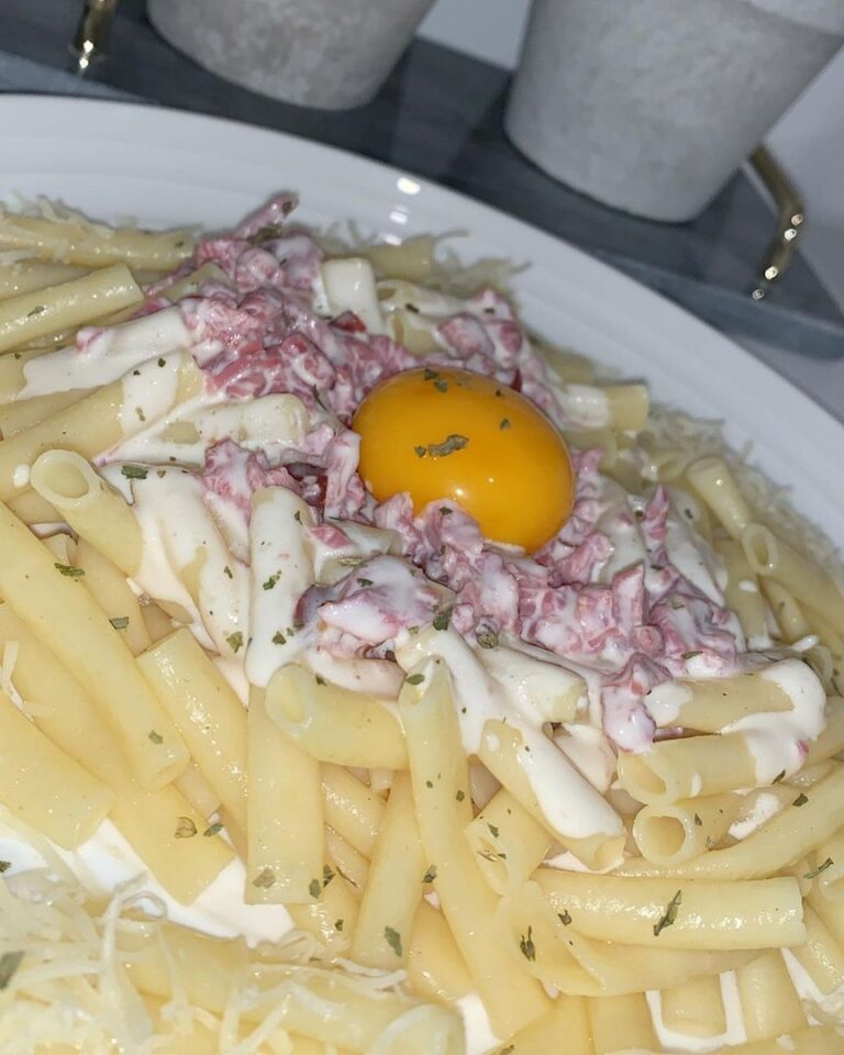 Pâte à la carbonara au robot