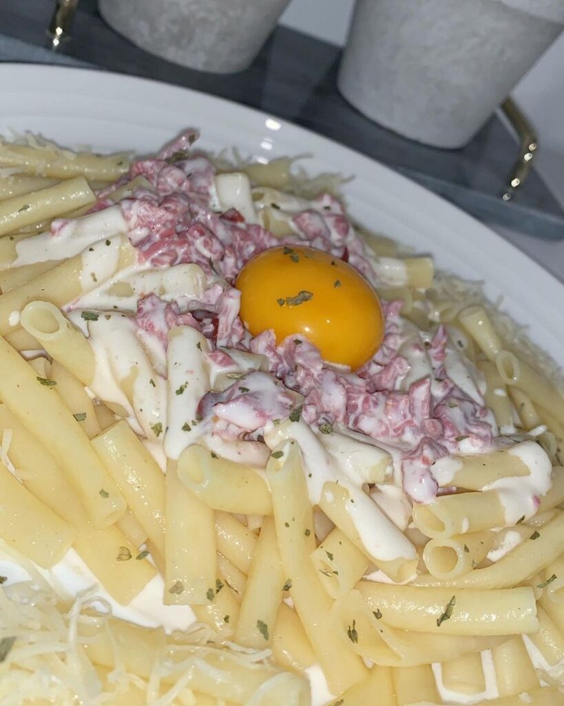Pâte à la carbonara au robot