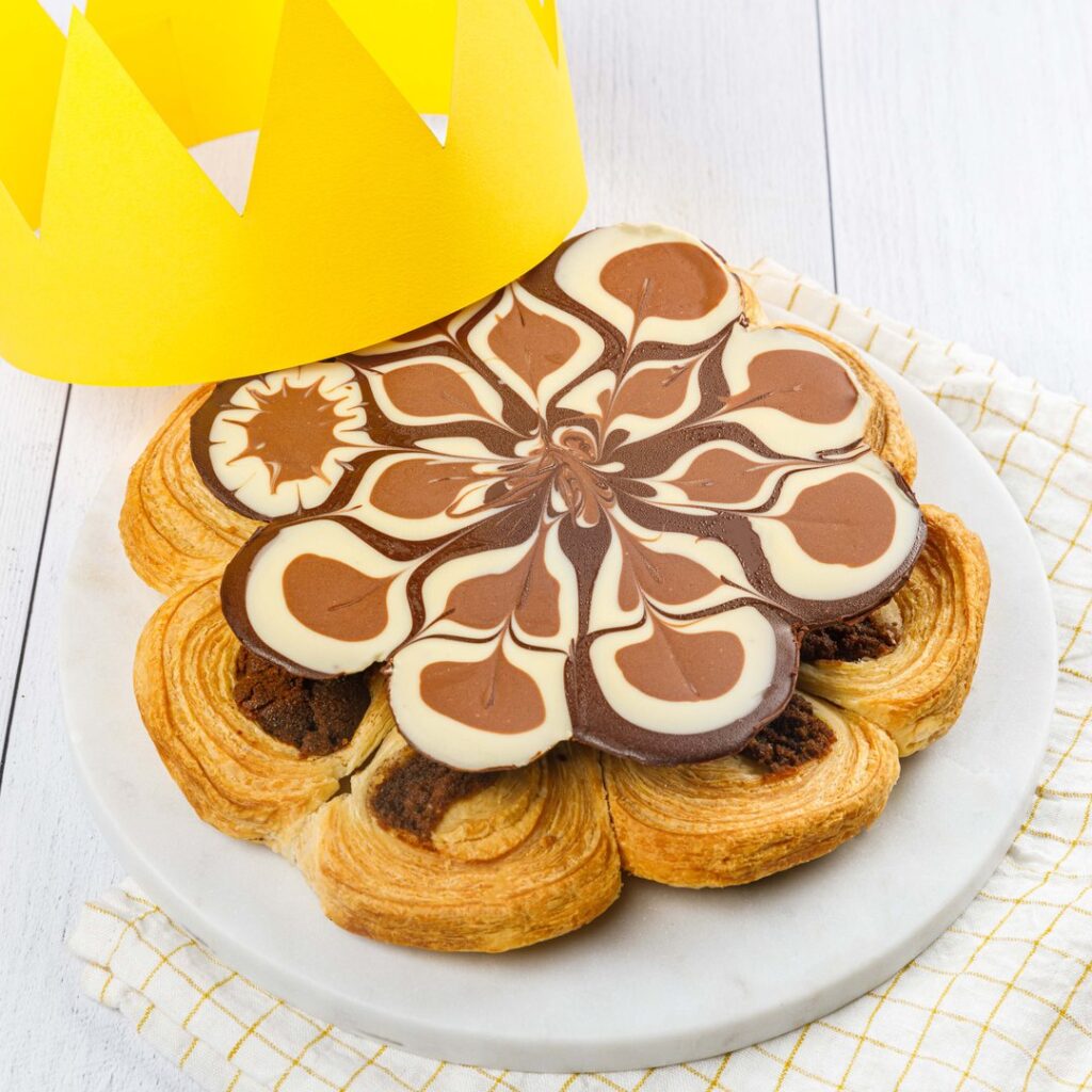La galette fleurie au chocolat