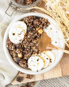 Granola chocolat sarrasin et noisette