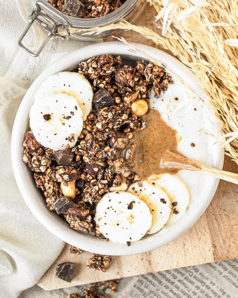 Granola chocolat sarrasin et noisette
