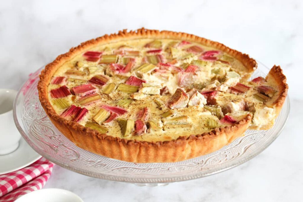 Tarte à la rhubarbe et sa pâte maison