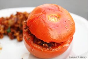 Tomate farcie au riz venere
