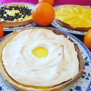 Tarte aux oranges meringuée
