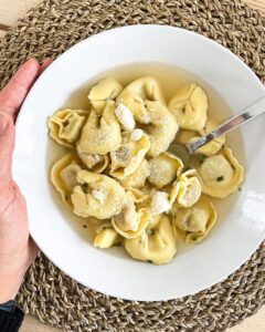 Tortellinis healthy au boeuf et bouillon