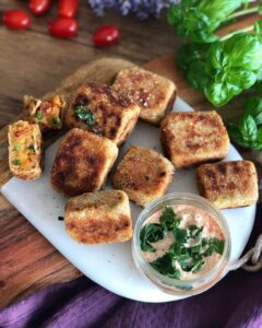 Croquetas chorizo et petits pois