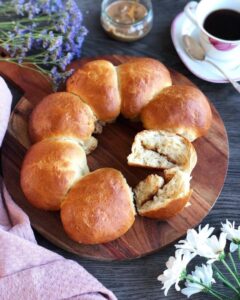 Brioche moelleuse et son coeur praliné