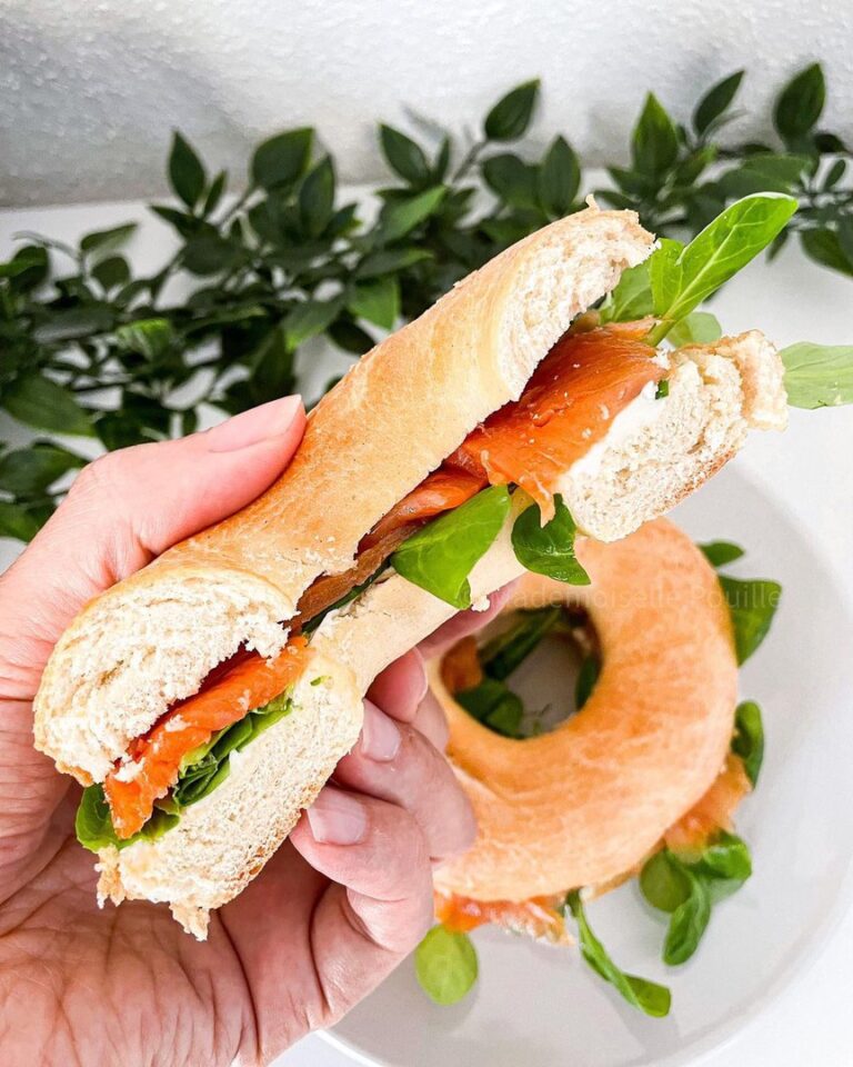 Bagels léger à la truite fumée Bagels léger à la truite fumée