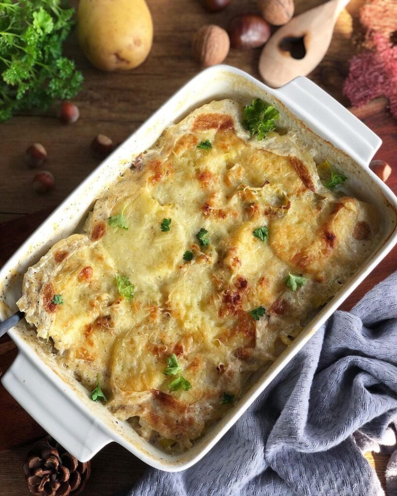 Gratin dauphinois aux poireaux