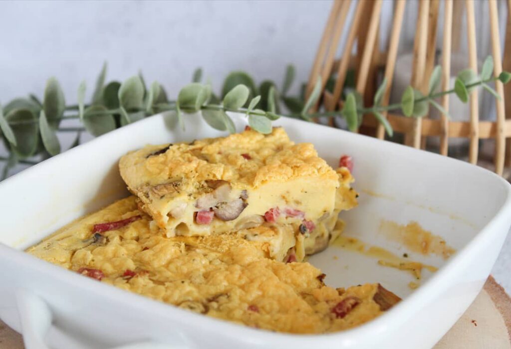 Flan champignons et bacon
