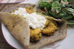Galette de crevettes au curry