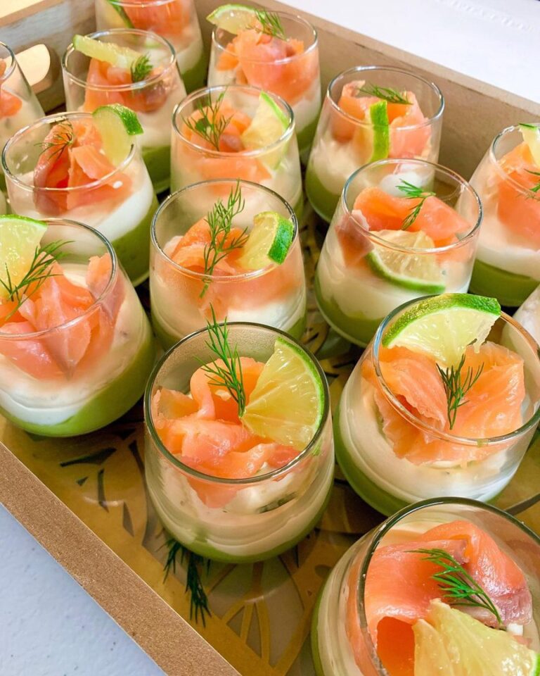 Verrines avocat fromage frais saumon Verrines avocat fromage frais saumon
